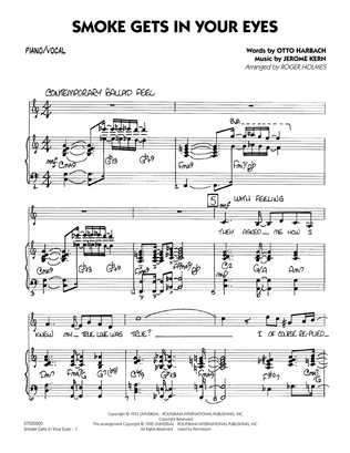 Smoke Gets In Your Eyes (arr. Roger Holmes) - Piano/Vocal