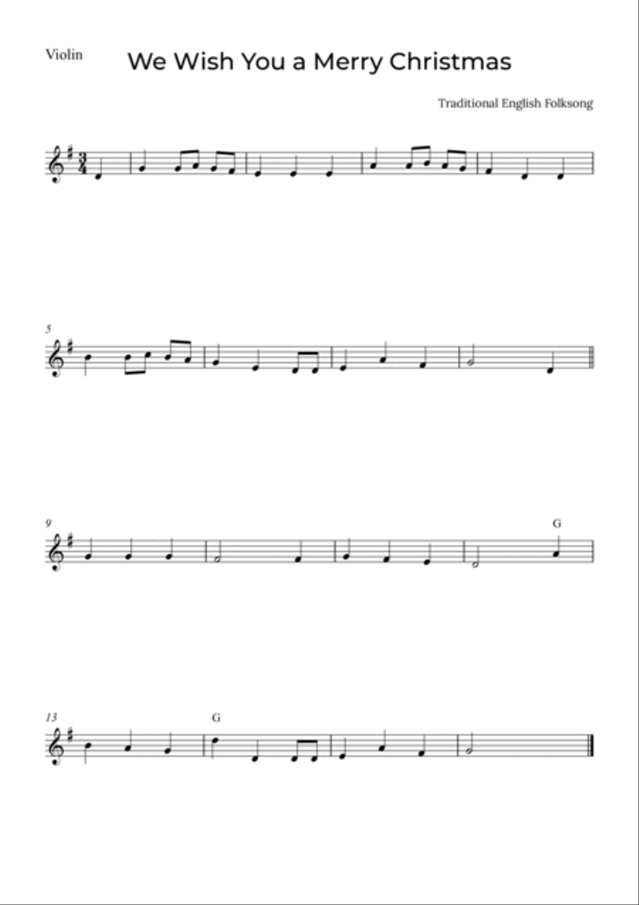 We Wish You a Merry Christmas - Violin and Cello with piano and chords Piano Trio scores gallery preview page 2