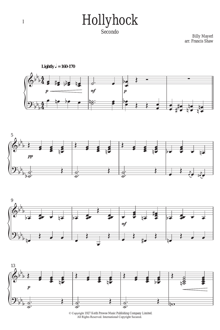 Hollyhock Hollyhock Piano Duet scores gallery preview page 1