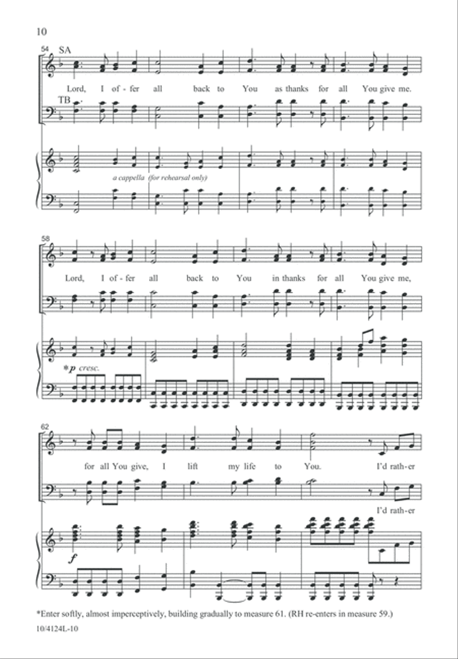 A Servant in Your Heavenly House 4-Part scores gallery preview page 10