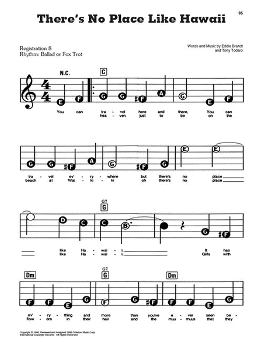 Songs of Hawaii Electronic Keyboard scores gallery preview page 5
