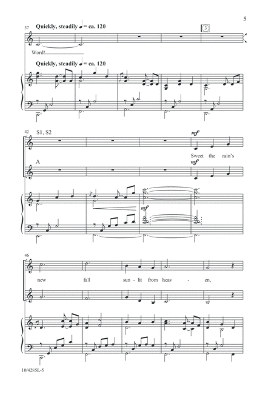 Morning Has Broken SSA scores gallery preview page 6