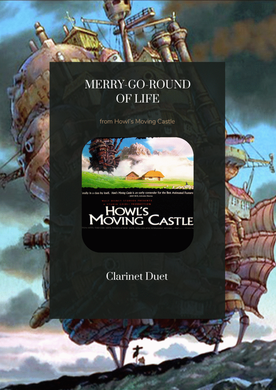 Merry-Go-Round Of Life Clarinet Duet scores gallery preview page 1