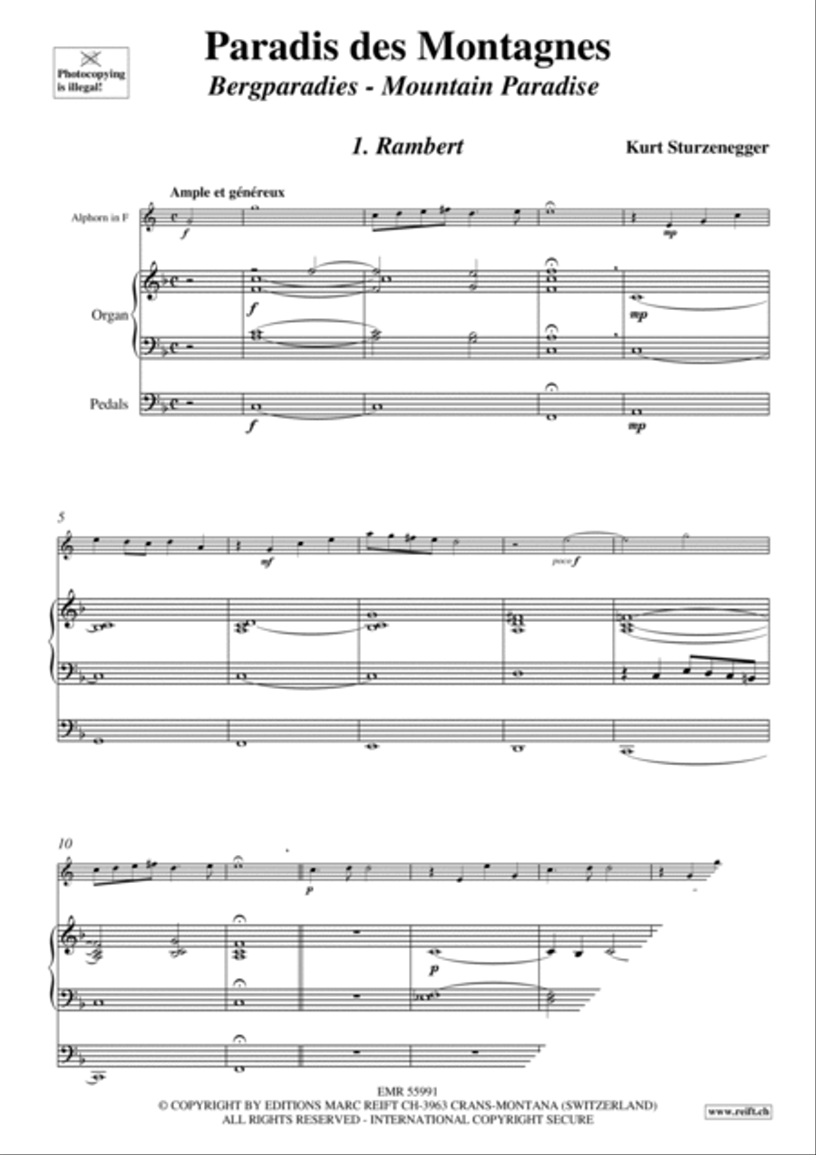Paradis des Montagnes Organ scores gallery preview page 5