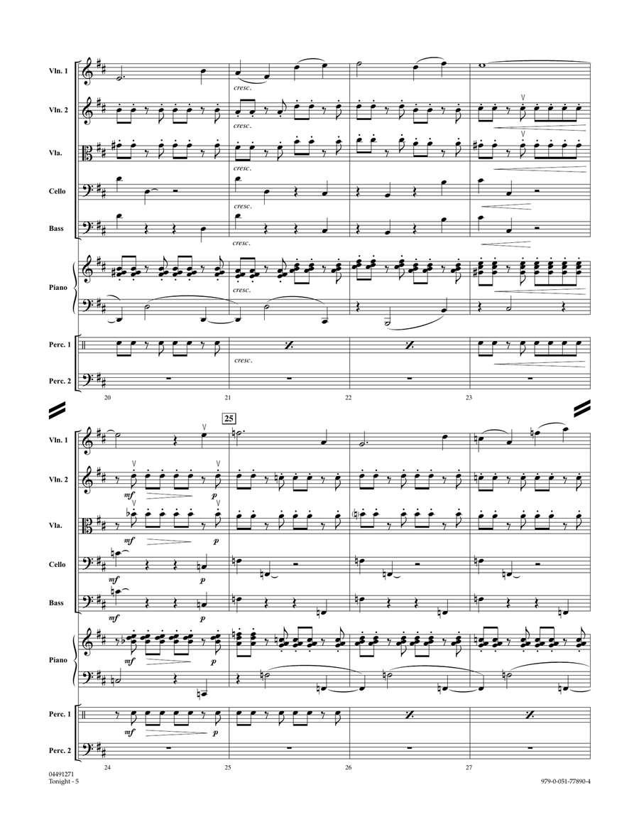 Tonight (from West Side Story) - Conductor Score (Full Score) Orchestra scores gallery preview page 4