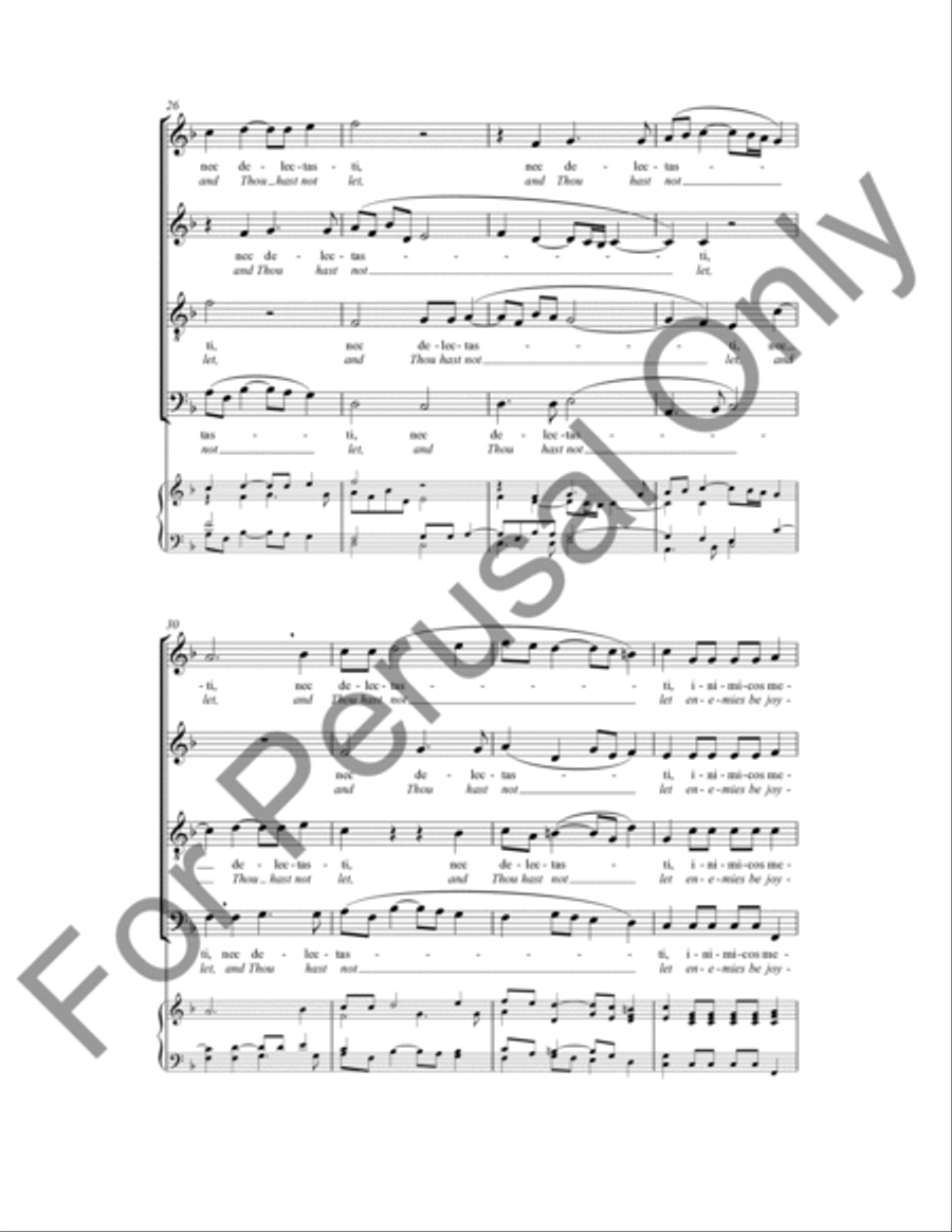 Exaltabo Te Domine 4-Part scores gallery preview page 5