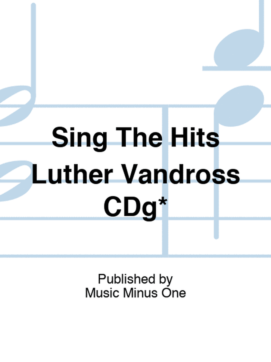Sing The Hits Luther Vandross CDg*