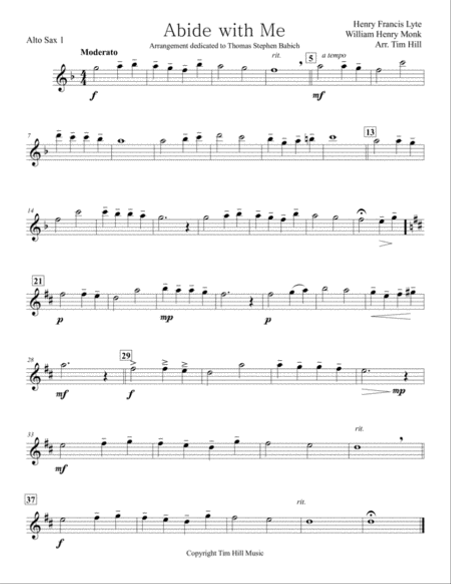 Abide With Me Woodwind Quartet scores gallery preview page 4