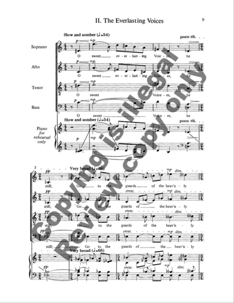 Three Yeats Settings Divisi scores gallery preview page 11