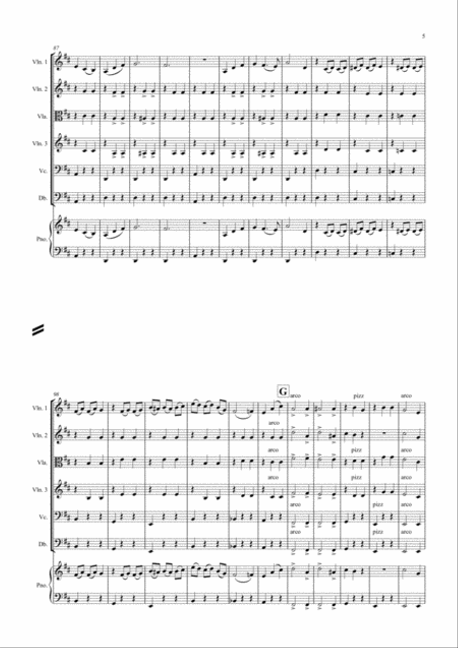 Waltz of the Flowers (Fantasia from Nutcracker) for String Orchestra String Orchestra scores gallery preview page 5