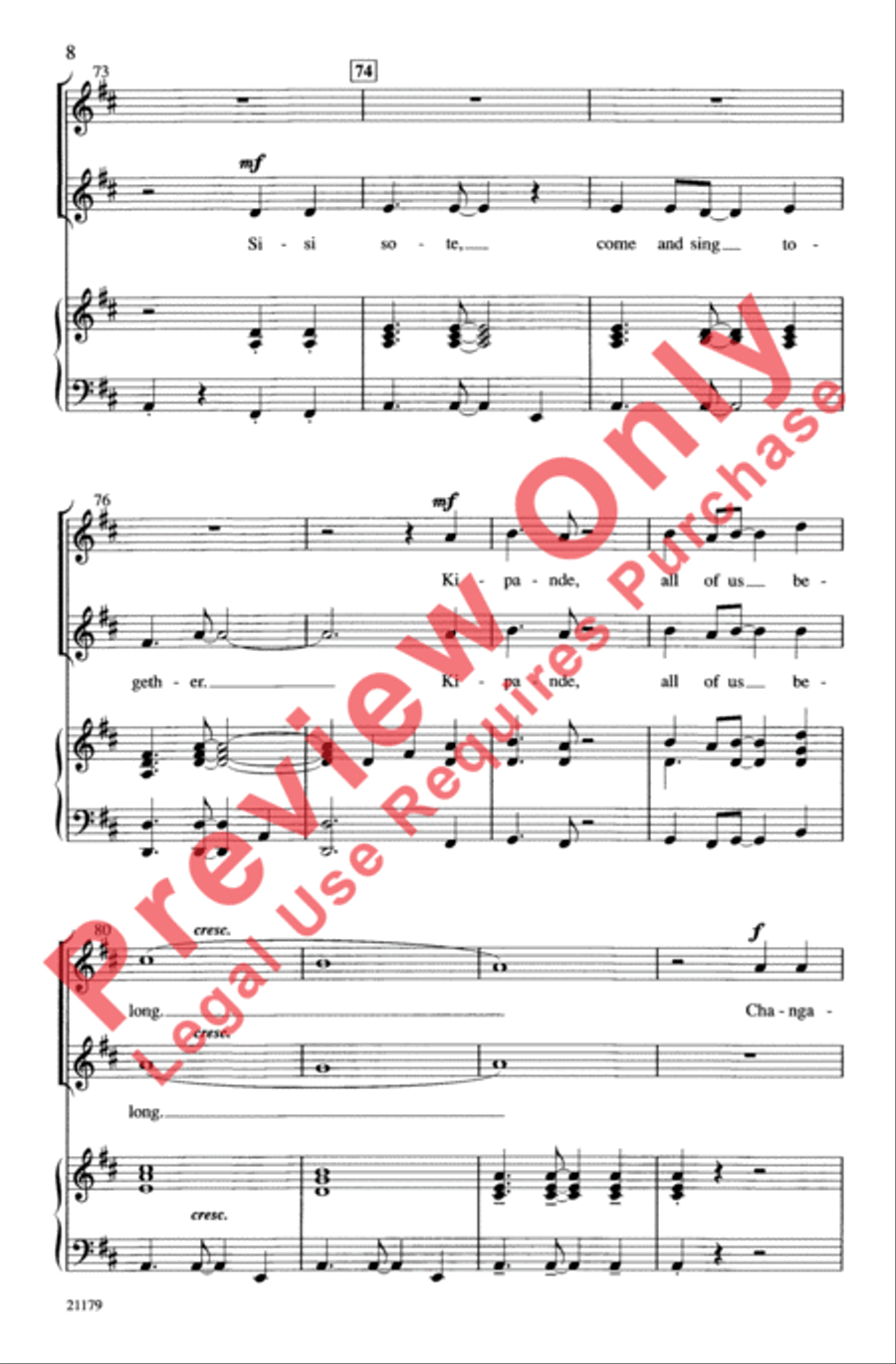 Changamano Changamano 2-Part scores gallery preview page 8
