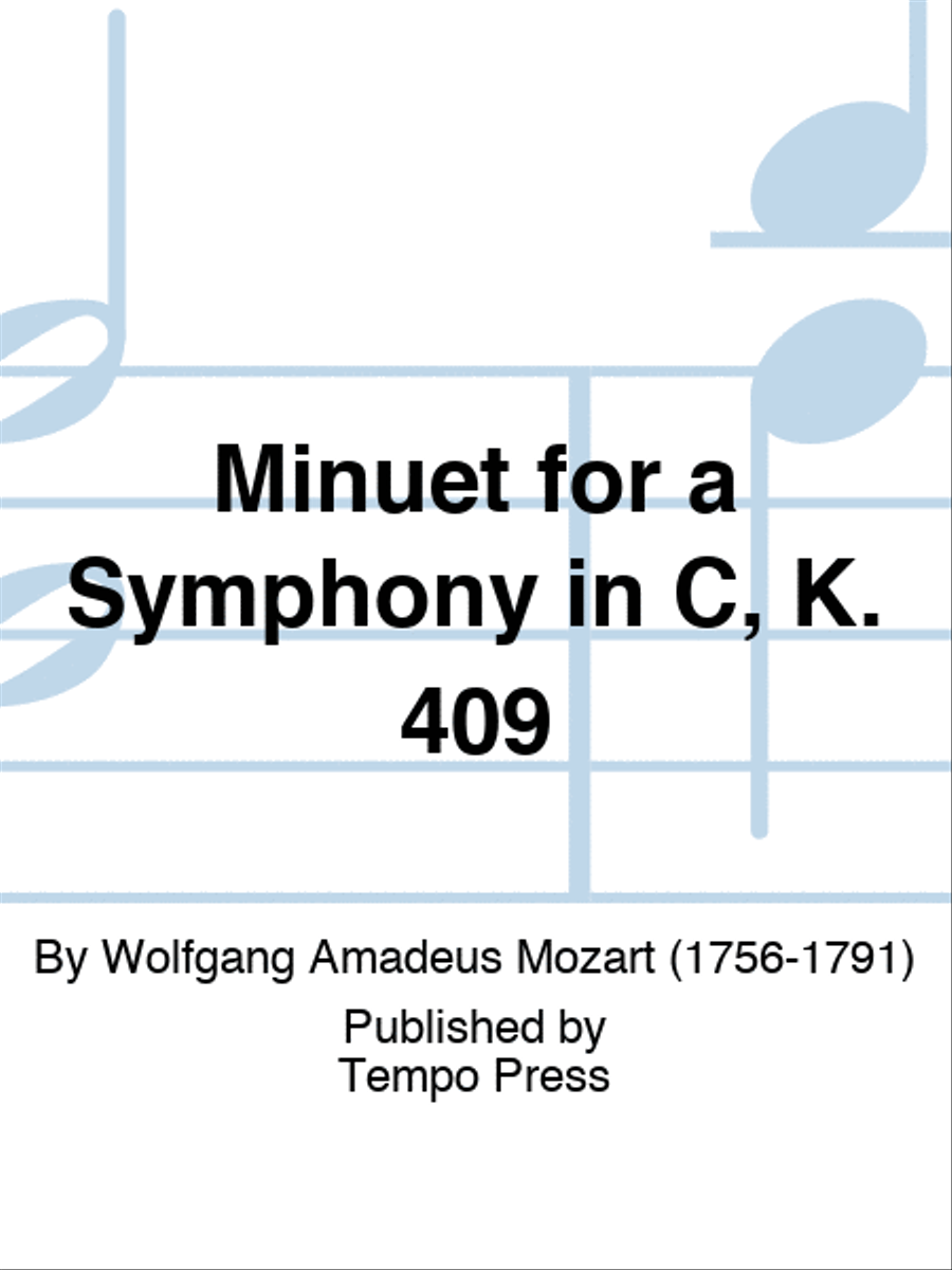Minuet for a Symphony in C, K. 409 Orchestra scores gallery preview page 1