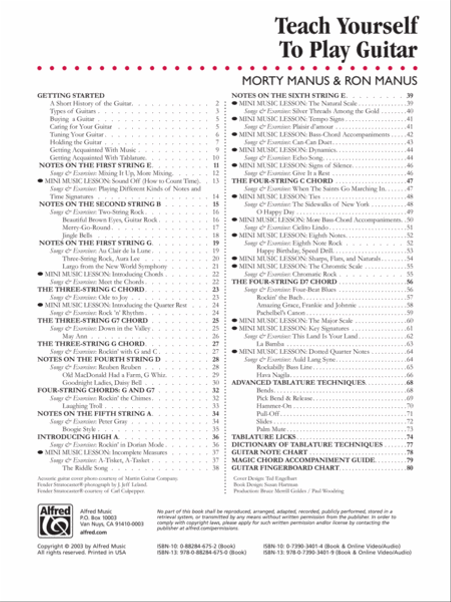 Teach Yourself To Play Guitar - Book Guitar Tablature scores gallery preview page 2