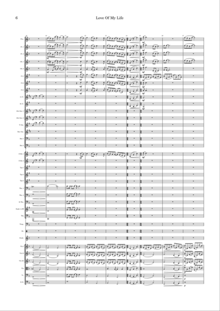 Love Of My Life Full Orchestra scores gallery preview page 6