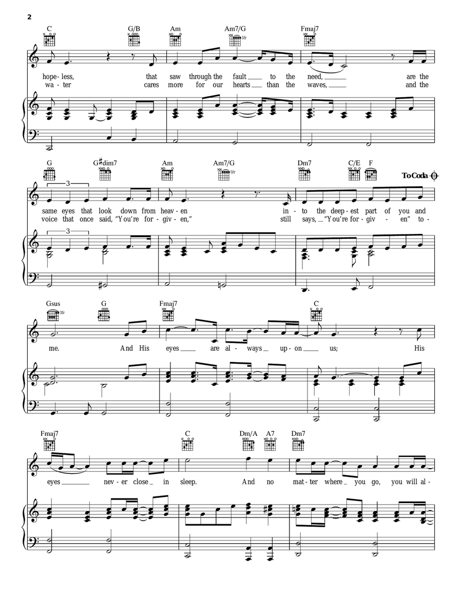 His Eyes Guitar scores gallery preview page 2