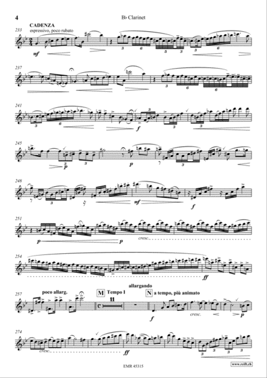Konzert No. 1 f-moll Konzert No. 1 f-moll Clarinet Solo scores gallery preview page 5