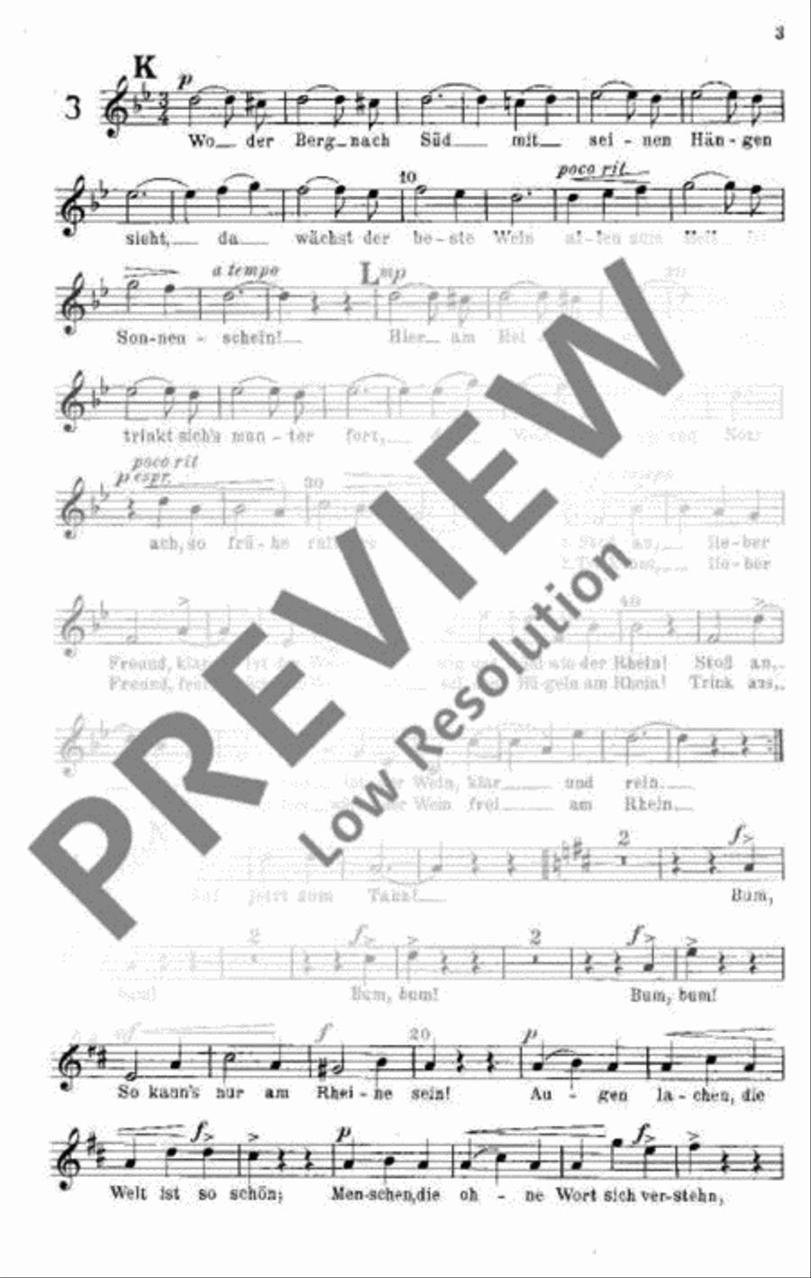 Am schönen Rhein gedenk ich dein Mixed Choir scores gallery preview page 4