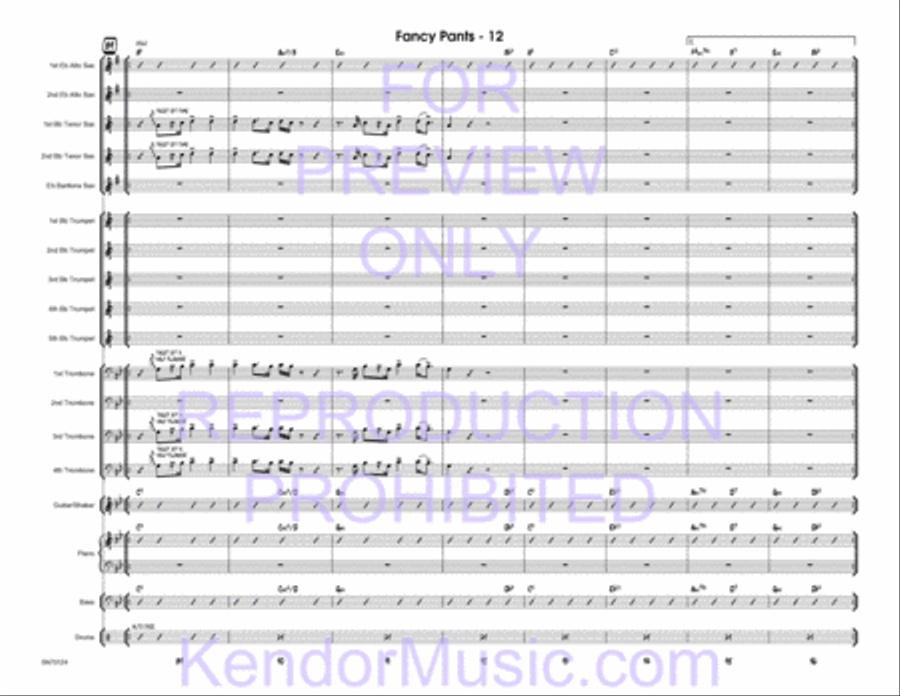 Fancy Pants (Full Score) Jazz Ensemble scores gallery preview page 13
