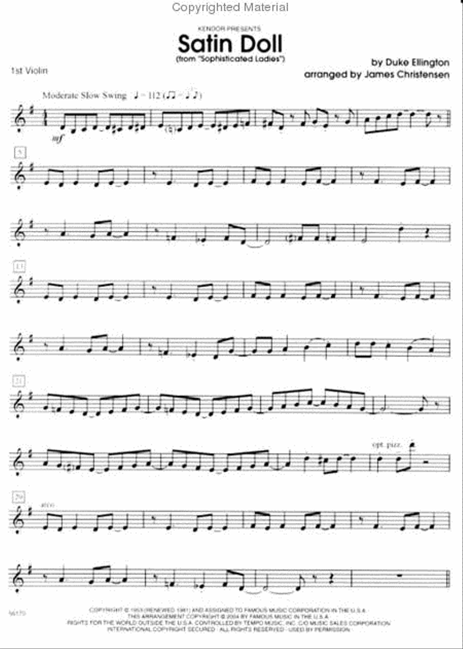 Satin Doll (From Sophisticated Ladies) Flute Quartet scores gallery preview page 2