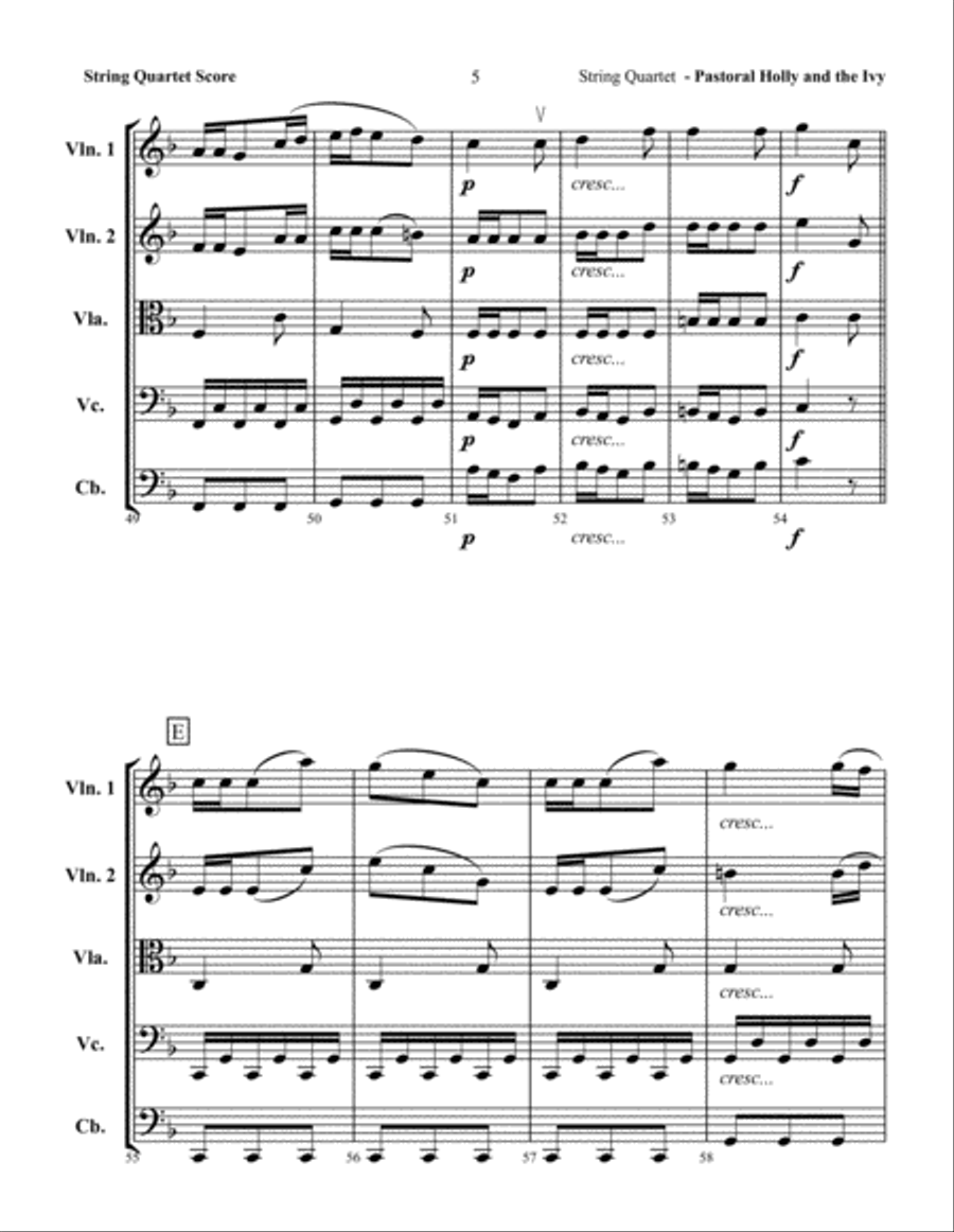 Pastoral Holly and the Ivy Chamber Orchestra scores gallery preview page 5