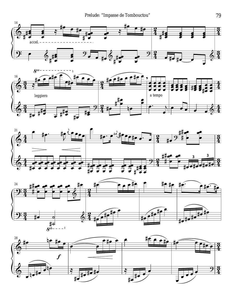 Prelude: “Impasse de Tomboctou” Piano Solo scores gallery preview page 2