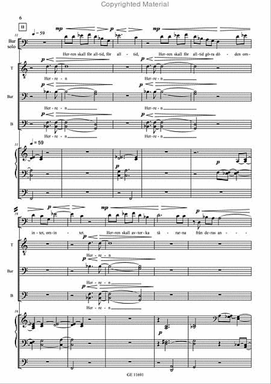 Kantat for Paskdagen Choir scores gallery preview page 5