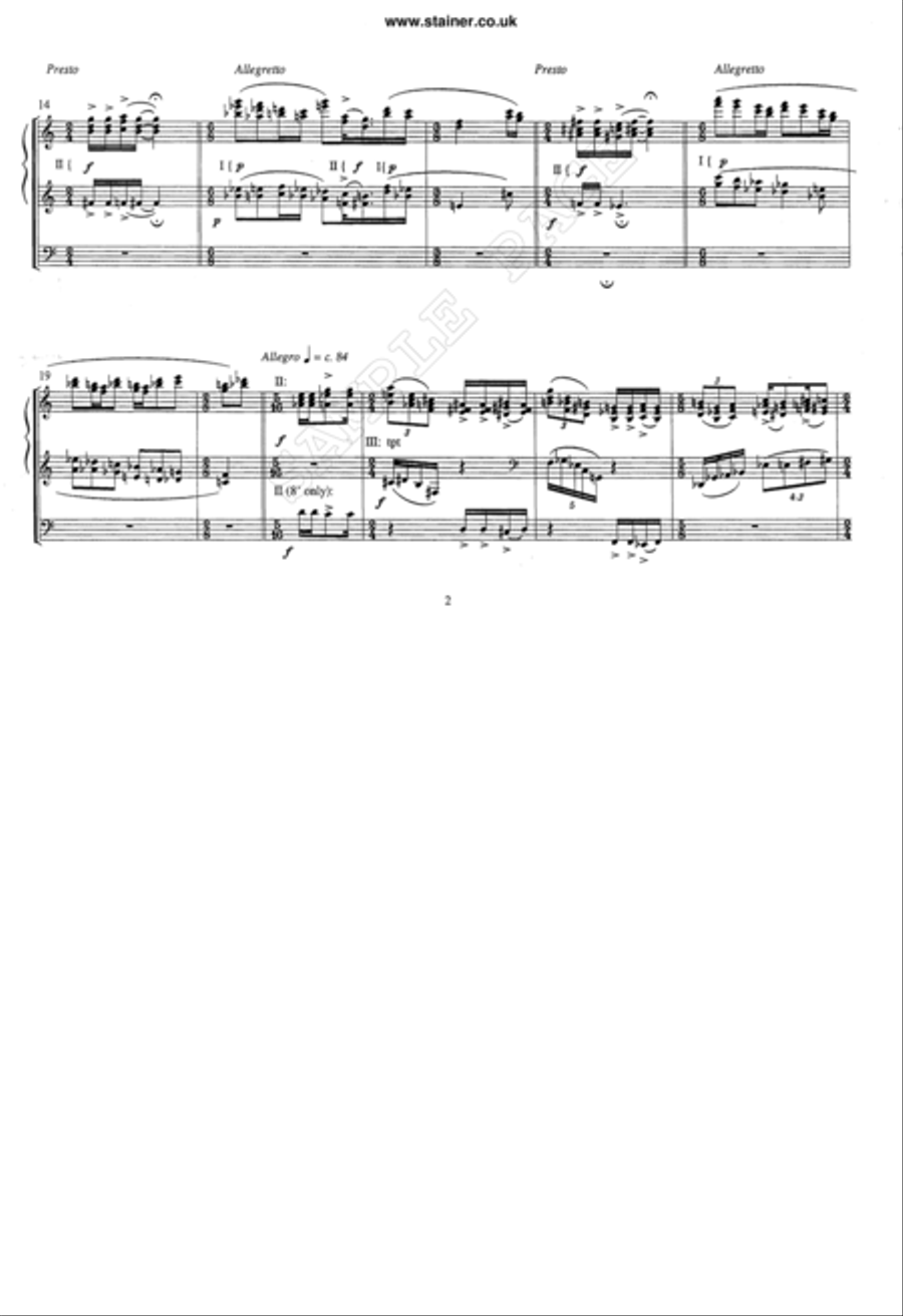 Fel Blodeuyn (Like a Flower) Organ scores gallery preview page 3