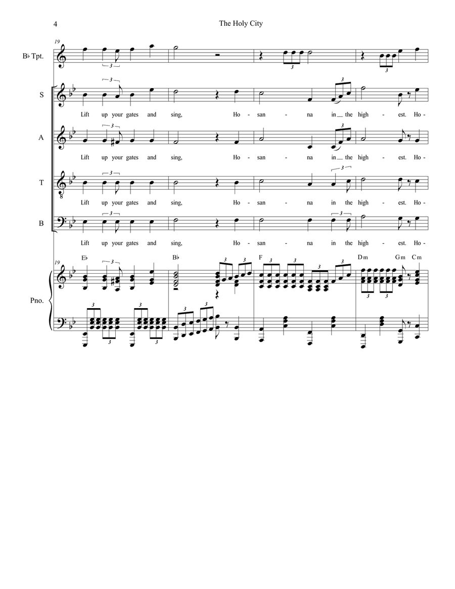 The Holy City (SATB) image number null