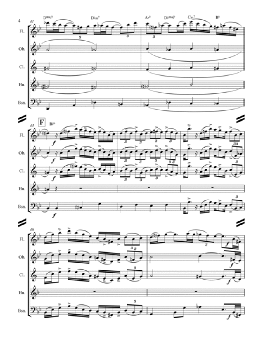 The Christmas Song (Chestnuts Roasting On An Open Fire) Woodwind Quintet scores gallery preview page 5
