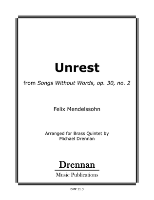 Book cover for Unrest from Songs Without Words Op. 30, no. 2
