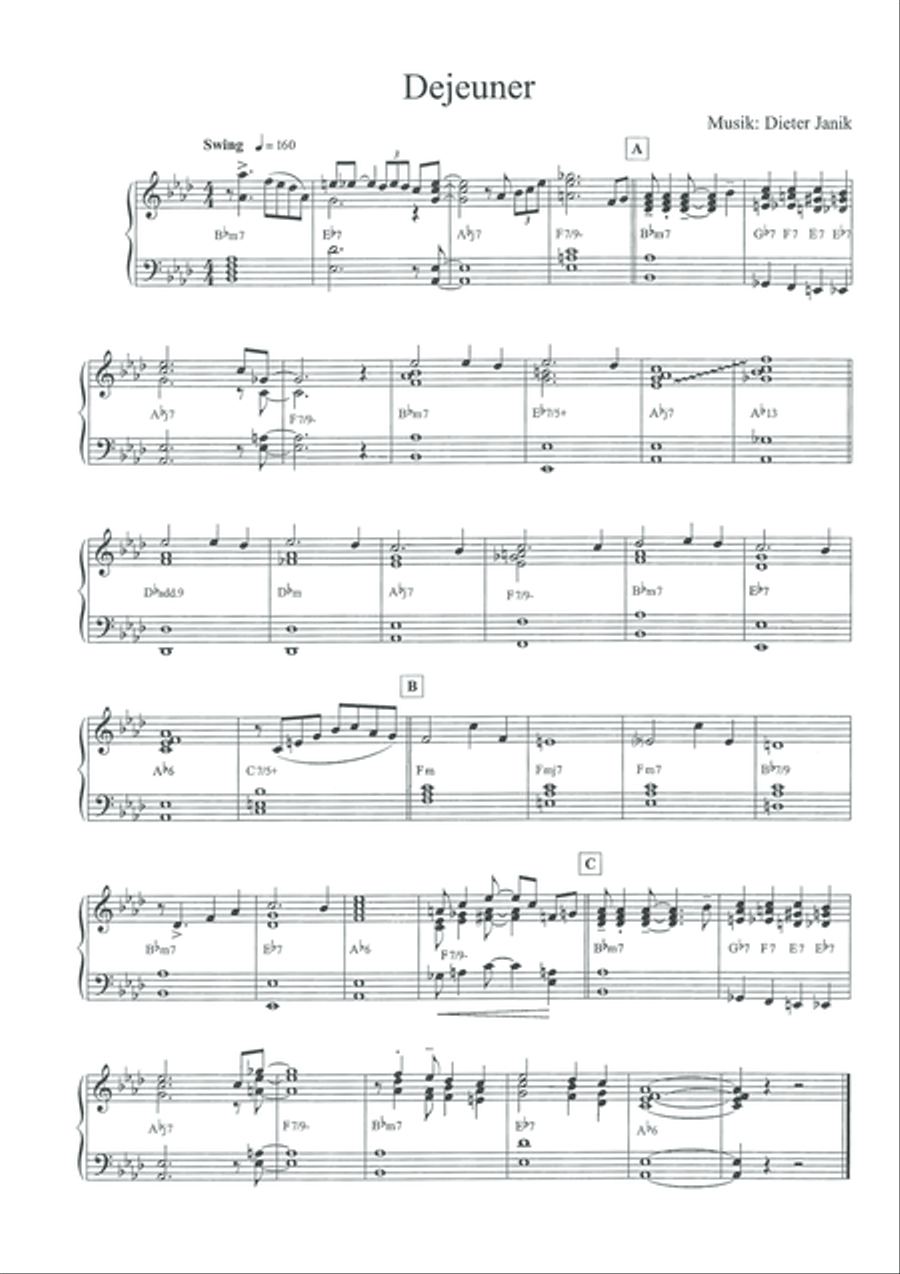 Dejeuner Dejeuner Piano Solo scores gallery preview page 3