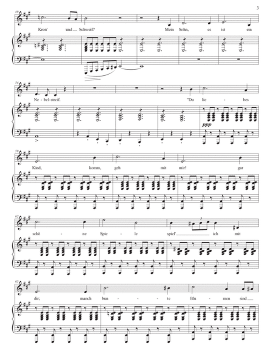 SCHUBERT: Erlkönig, D. 328 (transposed to F-sharp minor and F minor)
