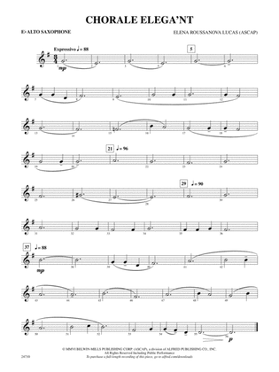 Chorale Elega'nt: E-flat Alto Saxophone