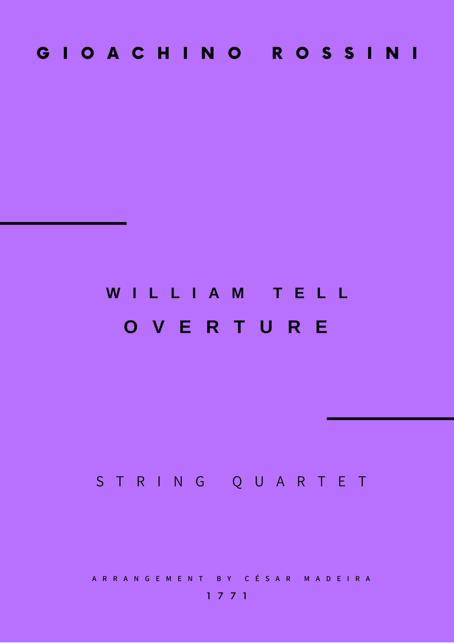 William Tell Overture - String Quartet (Full Score) - Score Only String Quartet scores gallery preview page 1