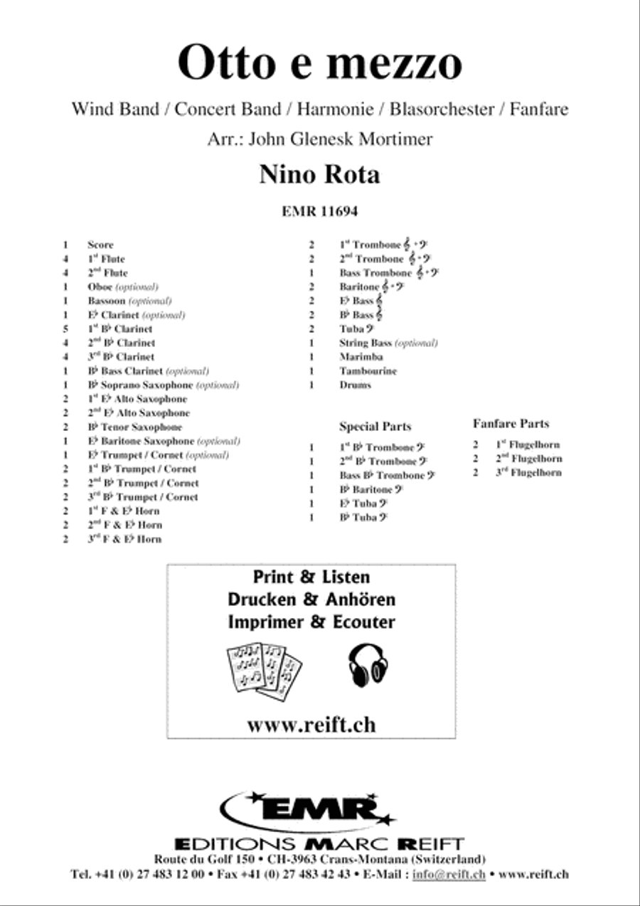 Otto e Mezzo Concert Band scores gallery preview page 2