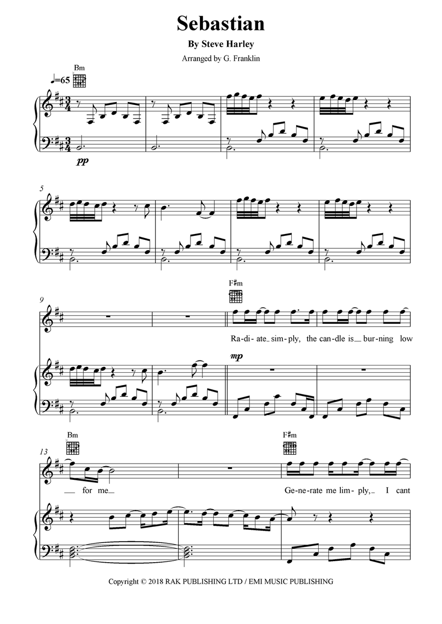 Sebastian Piano, Vocal scores gallery preview page 2