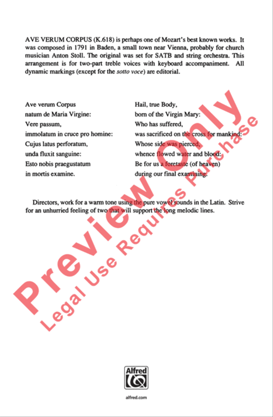 Ave Verum Corpus Ave Verum Corpus 2-Part scores gallery preview page 7