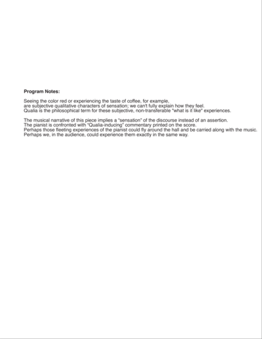 Qualia - for piano Piano Solo scores gallery preview page 3