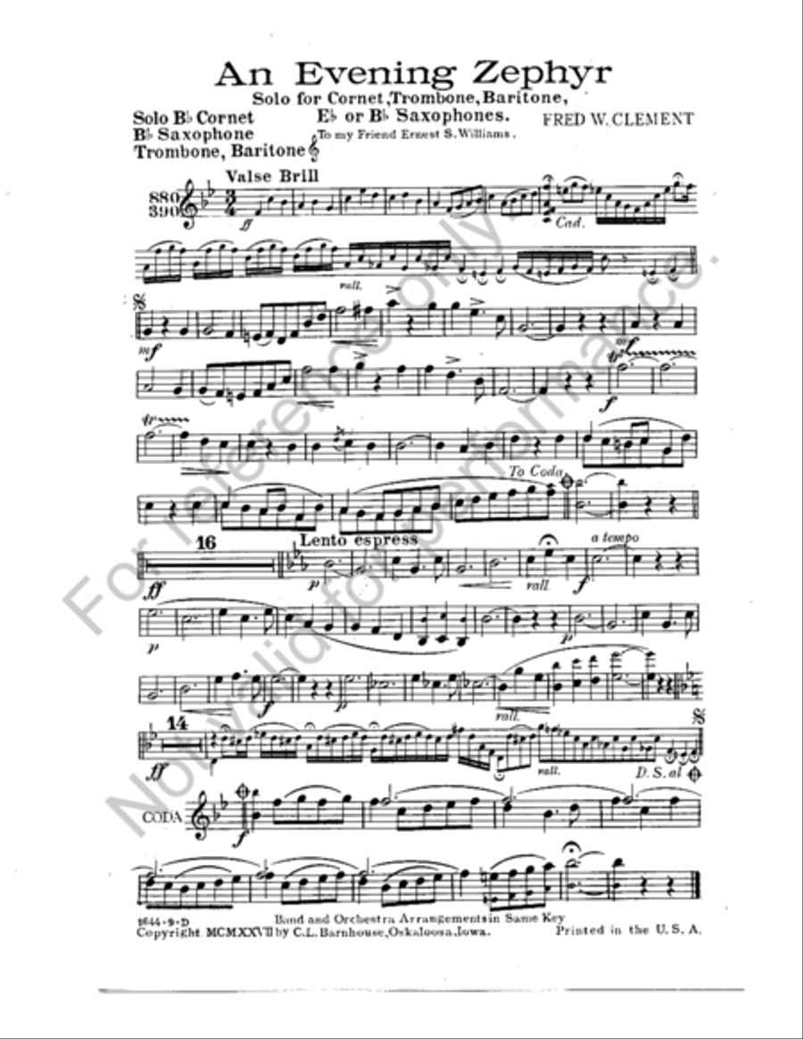 An Evening Zephyr An Evening Zephyr Tenor Saxophone scores gallery preview page 2
