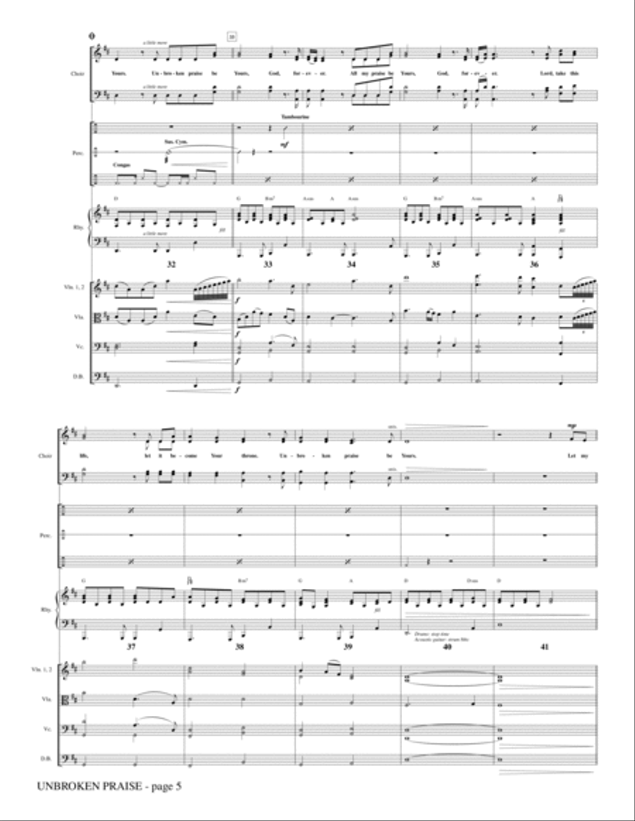 Unbroken Praise - Full Score Choir scores gallery preview page 5