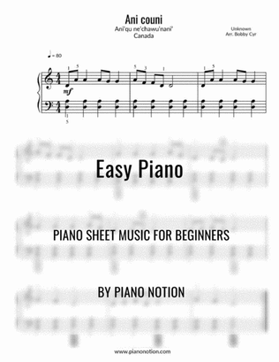 Ani couni (Easy Piano Solo)