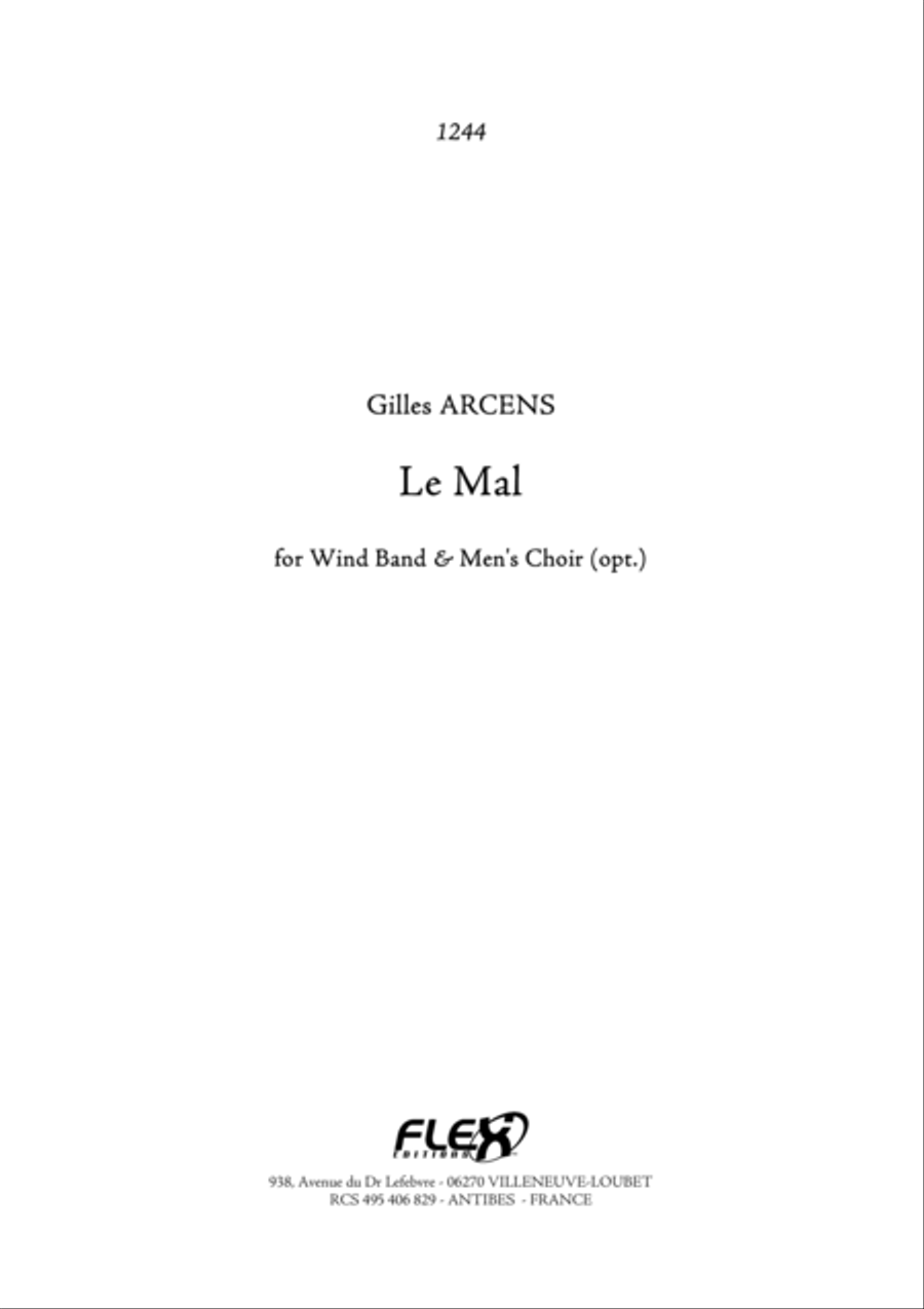 1244 - 3 - Le Mal 1244 - 3 - Le Mal Concert Band scores gallery preview page 1