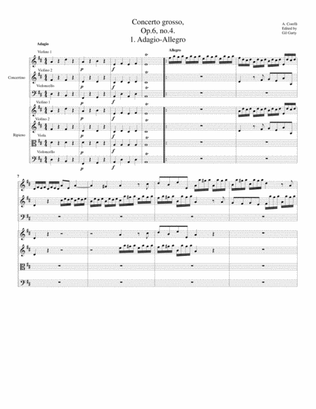 Concerto grosso, Op.6, no.4 (original)