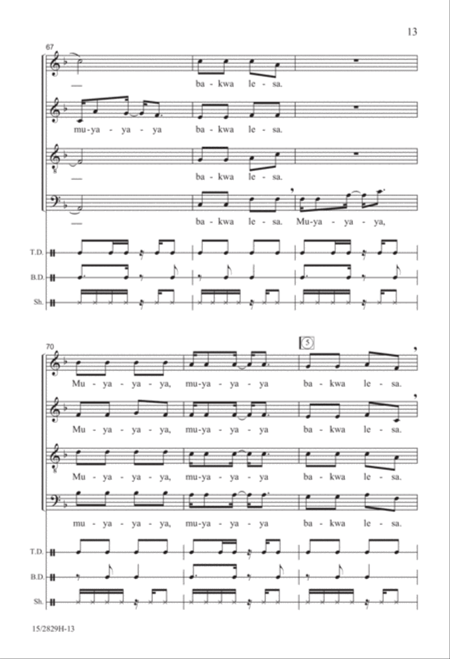 Bonse Aba 4-Part scores gallery preview page 13