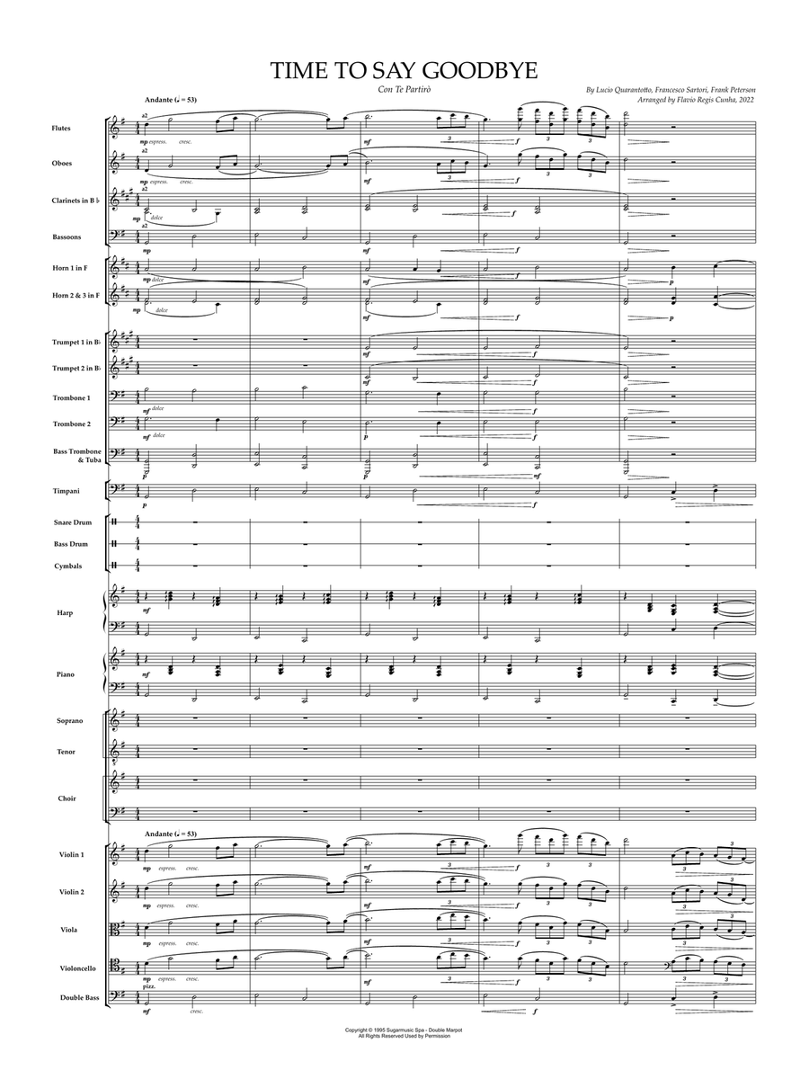 Time To Say Goodbye Full Orchestra scores gallery preview page 3