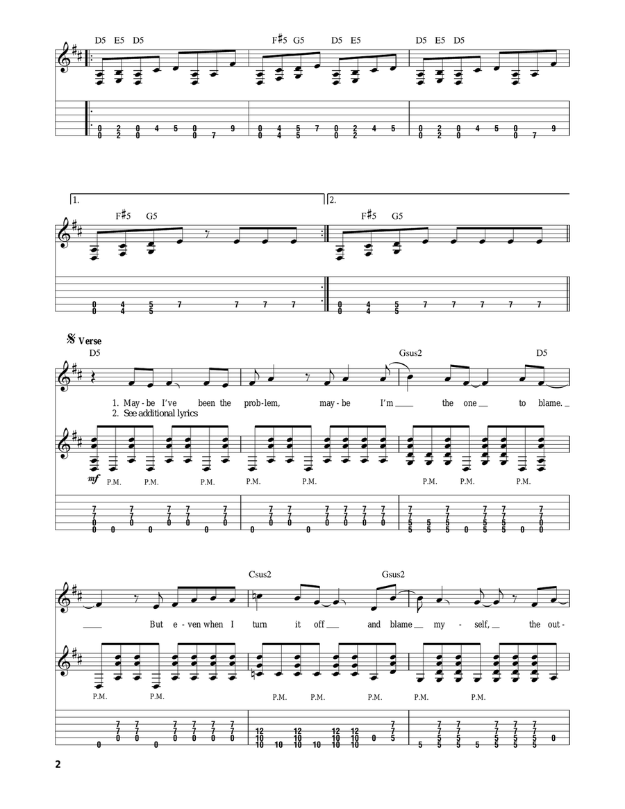 Stars Stars Acoustic Guitar scores gallery preview page 2