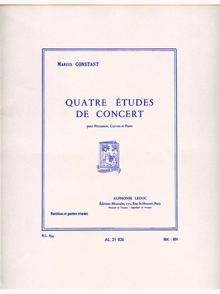 Book cover for 4 Etudes De Concert (percussion & Other Instrument(s))