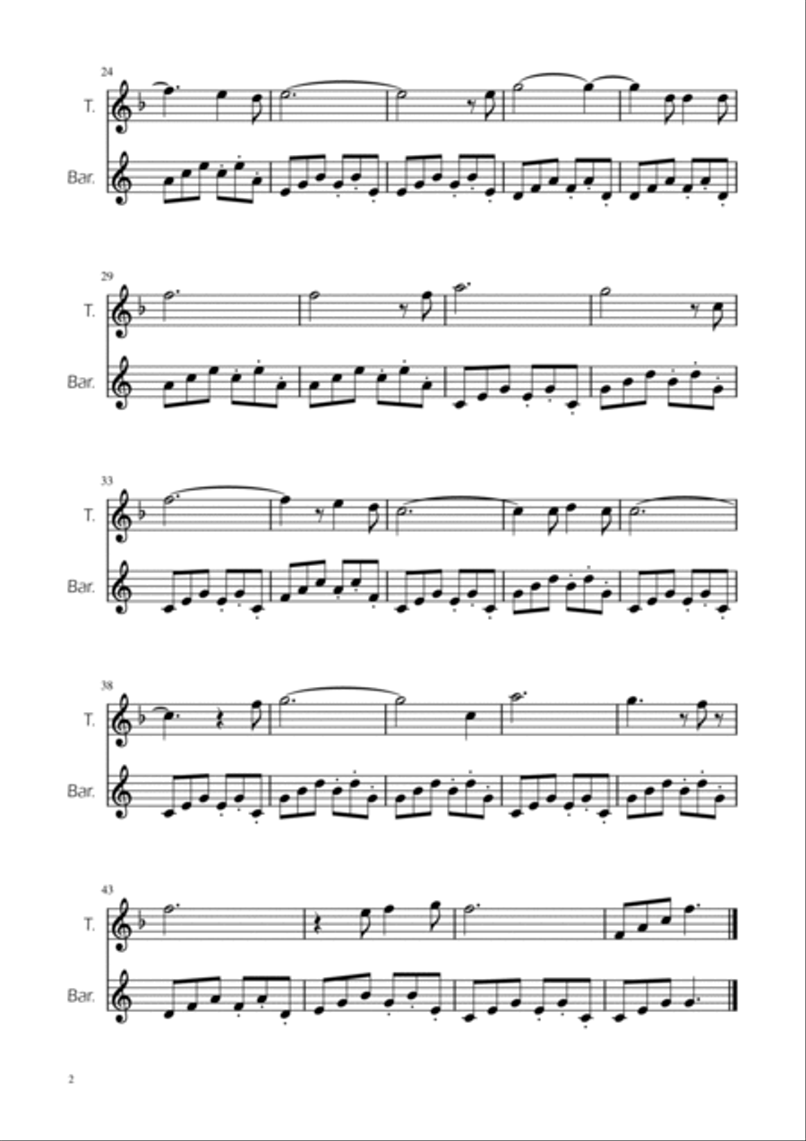 O Holy Night - Sax Duet Woodwind Duet scores gallery preview page 2