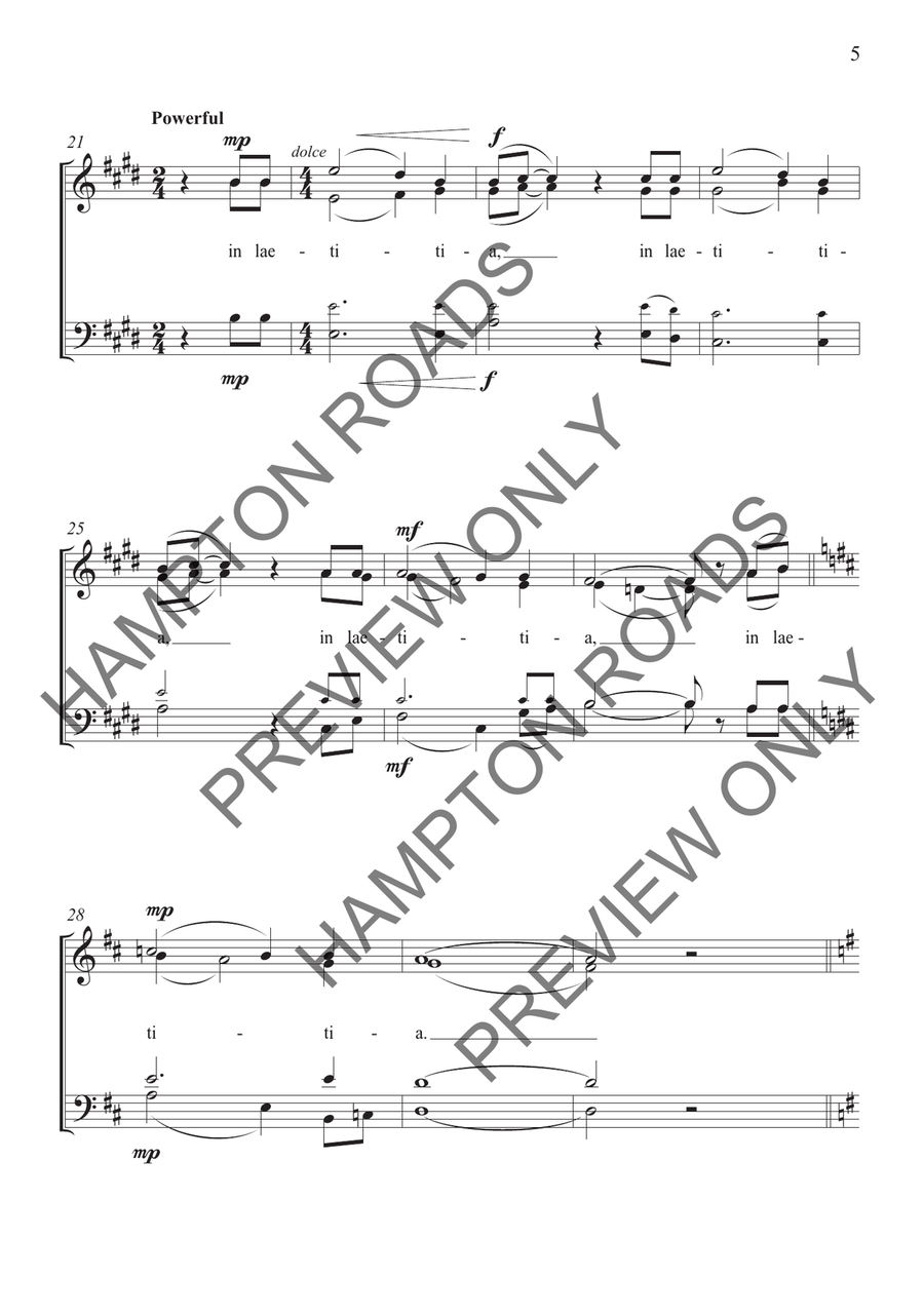 Jubilate Deo (SAB or SATB) 4-Part scores gallery preview page 6