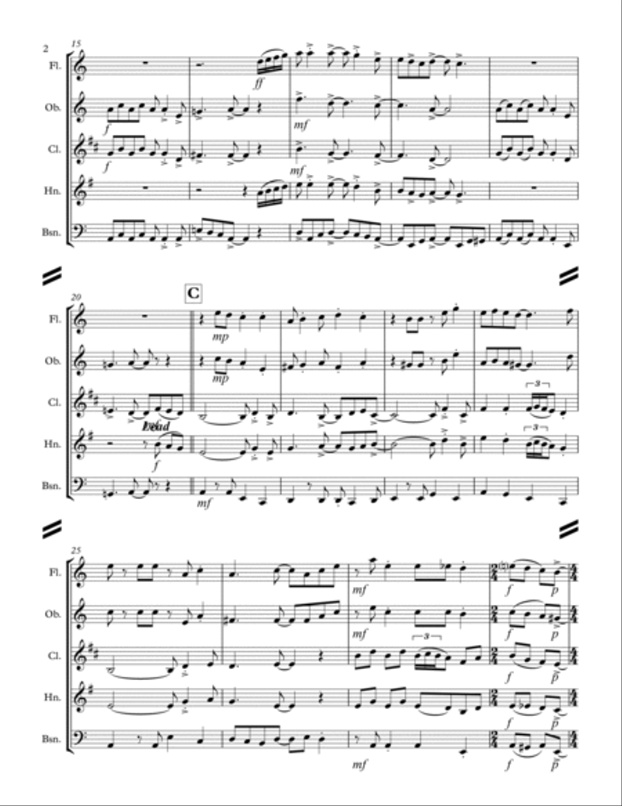 Wade in the Water (for Woodwind Quintet) image number null